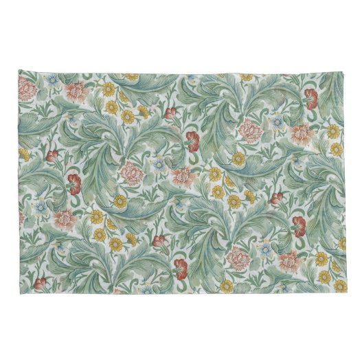 ウィリアム・モリス・レスター葉ス・フラワーカーネーション 枕カバー (裏面-右)