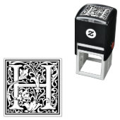 ウィリアム・モリス・レターHビクトリアンフローラ・スタンプ セルフインキングスタンプ (インサイチュ)