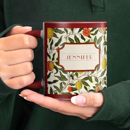 ウィリアム・モリス・レモンズ・ポメグラネイト・パターン マグカップ
