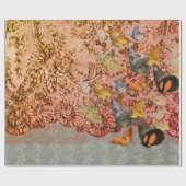 ウィリアム・モリス・レース及び蝶ラッピング紙 ラッピングペーパー (フラット)