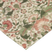 ウィリアム・モリス・ロッドデン花の葉緑ピンク テーブルクロス (アングル)
