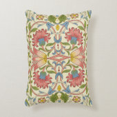 ウィリアム・モリス・ロドン花の花柄 アクセントクッション (正面(垂直))