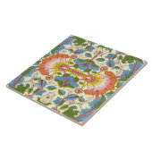 ウィリアム・モリス・ロドン花の花柄 タイル (側面)