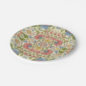 ウィリアム・モリス・ロドン花の花柄 ペーパープレート (アングル)