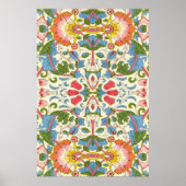 ウィリアム・モリス・ロドン花の花柄 ポスター (正面)