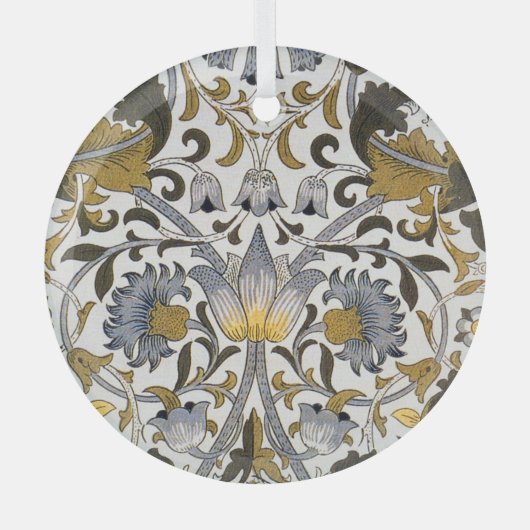 ウィリアム・モリス・ローデンフローラ花織物 ガラスオーナメント (正面)