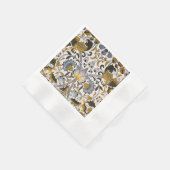 ウィリアム・モリス・ロードデンフローラ花 縁ありカクテルナプキン (角)