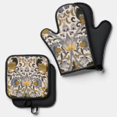 ウィリアム・モリス・ロードデンフローラ花 鍋つかみ&鍋敷きセット (正面/裏面)