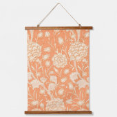 ウィリアム・モリス・ワイルドチューリップ有名パターン 吊り下げ型タペストリー (正面)