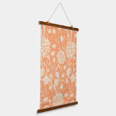 ウィリアム・モリス・ワイルドチューリップ有名パターン 吊り下げ型タペストリー (傾斜あり)