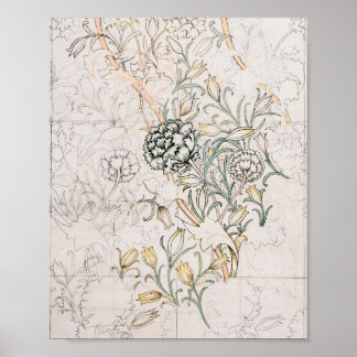 ウィリアム・モリス、ワイルドチューリップ1884 ポスター