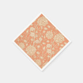 ウィリアム・モリス – ワイルドチューリップ – フローラ桃 スタンダードカクテルナプキン (角)