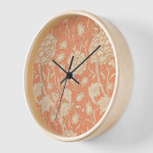 ウィリアム·モリス-ワイルド·チューリップス-ピーチ 壁時計 (傾斜)