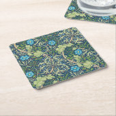 ウィリアム・モリス・ワカメ スクエアペーパーコースター (アングル)