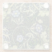 ウィリアム・モリス・ワカメ・パターン・フローラヴィンテージ芸術 ガラスコースター (裏面)