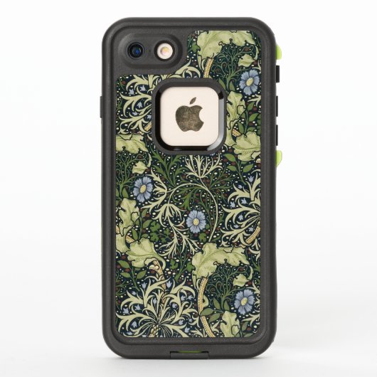 ウィリアム・モリス・ワカメ・パターン・フローラヴィンテージ芸術 LifeProof iPhoneケース (裏面)