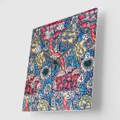 ウィリアム・モリス・ワンデル スクエア壁時計 (傾斜)