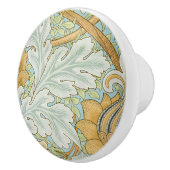 ウィリアム・モリス – ヴィンテージの葉と花の模様 セラミックノブ (右)