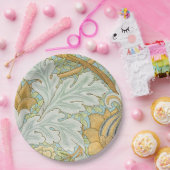 ウィリアム・モリス – ヴィンテージの葉と花の模様 ペーパープレート (パーティー)