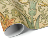ウィリアム・モリス – ヴィンテージピンクとバラ ラッピングペーパー (ロールコーナー)