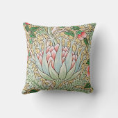 ウィリアム・モリス・ヴィンテージ・アーティチョーク・フローラル・パターン クッション (裏面)