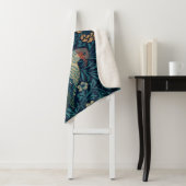 ウィリアム・モリス・ヴィンテージ・ブルー・バード・パターン シェルパブランケット (インサイチュ)