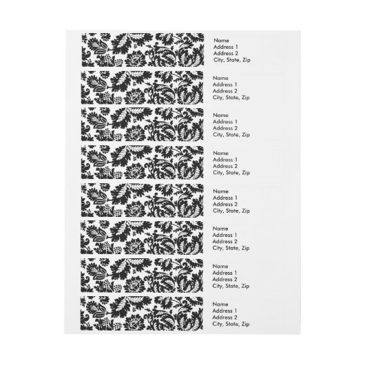 ウィリアム・モリス・ヴェネツィア・ダマスク・ブロケード ラップアラウンド宛名ラベル (シート)