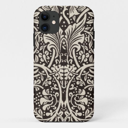 ウィリアム・モリス 水仙柄 花模様の壁紙 Case-Mate iPhoneケース (裏面)