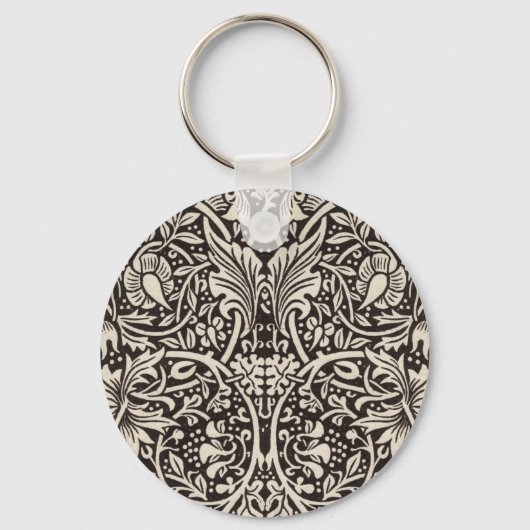 ウィリアム・モリス 水仙 フラワー 壁紙 パターン キーホルダー (正面)