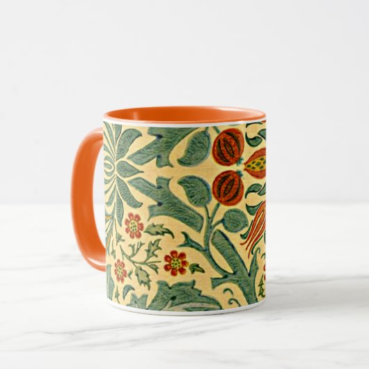 ウィリアム・モリス – 秋の花の模様 マグカップ (正面左)