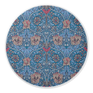 ウィリアム・モリス、美しい、花の模様、ヴィンテージ セラミックノブ