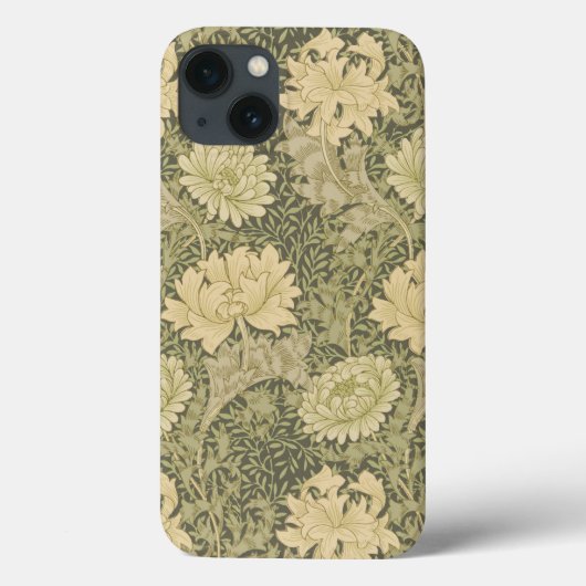 ウィリアム・モリス 菊 セージ 花 Case-Mate iPhoneケース (裏面)