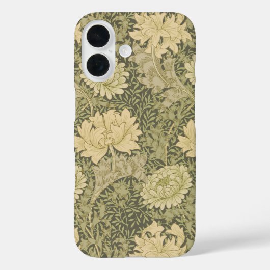 ウィリアム・モリス 菊 セージ 花 Case-Mate iPhoneケース (裏面)