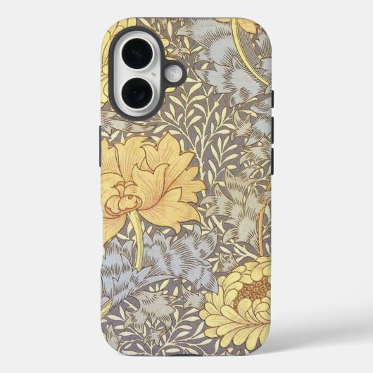 ウィリアム・モリス 菊 マムの花 Case-Mate iPhoneケース (裏面)