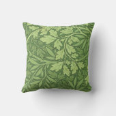 ウィリアム・モリス – 葉の緑の葉デザイン クッション (裏面)