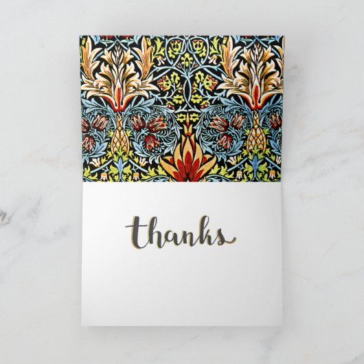 ウィリアム・モリス – 蛇頭 サンキューカード (内部)