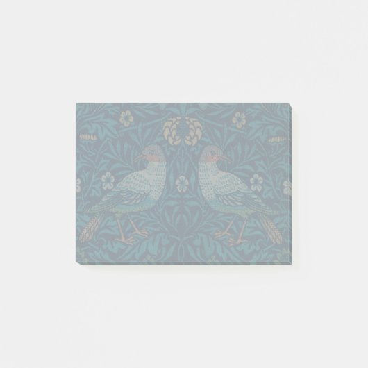 ウィリアム・モリス – 鳥と花の模様 ポストイット (正面)