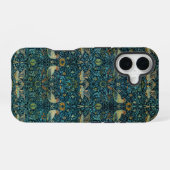 ウィリアム・モリス 鳥と花柄 iPhone 16ケース (裏面横)