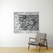 ウィリアム・モリス – 黒と白の生命の木 タペストリー (インサイチュ(横))