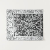 ウィリアム・モリス – 黒と白の生命の木 タペストリー (正面(横))