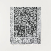 ウィリアム・モリス – 黒と白の生命の木 タペストリー (正面)