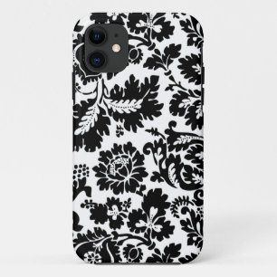 ウィリアム・モリス 黒 白 ヴェネツィア 花柄 iPhone 11 ケース