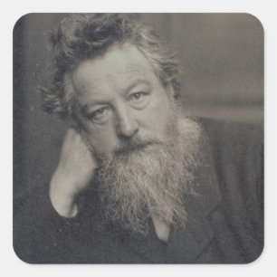 ウィリアム・モリス(1834-96年)のポートレートの写真 スクエアシール