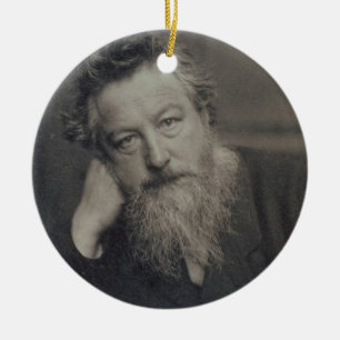 ウィリアム・モリス(1834-96年)のポートレートの写真 セラミックオーナメント