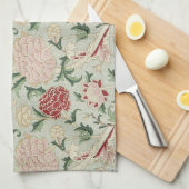 ウィリアム・モリスCrayの花のラファエロ前の画家のヴィンテージ キッチンタオル (四つ折り)