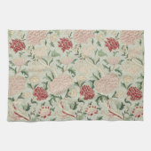 ウィリアム・モリスCrayの花のラファエロ前の画家のヴィンテージ キッチンタオル (横)
