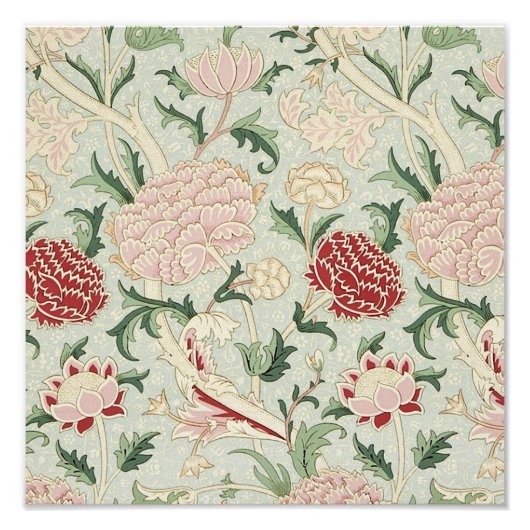 ウィリアム・モリスCrayの花のラファエロ前の画家のヴィンテージ フォトプリント (正面)