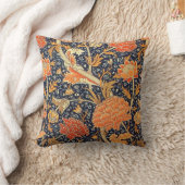 ウィリアム・モリスCray花のアールヌーボーのパターン クッション (ブランケット)