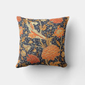 ウィリアム・モリスCray花のアールヌーボーのパターン クッション (裏面)