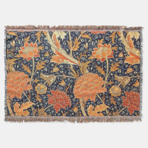 ウィリアム・モリスCray花のアールヌーボーのパターン スローブランケット